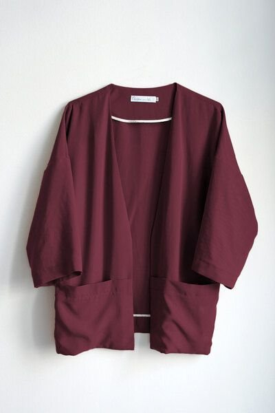 l'amour est bleu Kimono Jacke aus Tencel