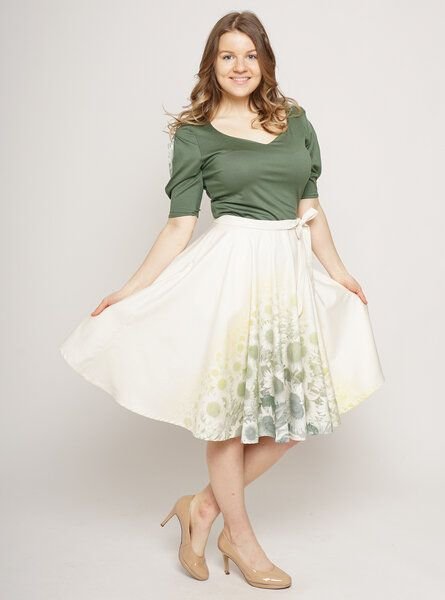 Peaces.bio - handbedruckte Biomode Herzl-Tanzkleid Sonnenblumen