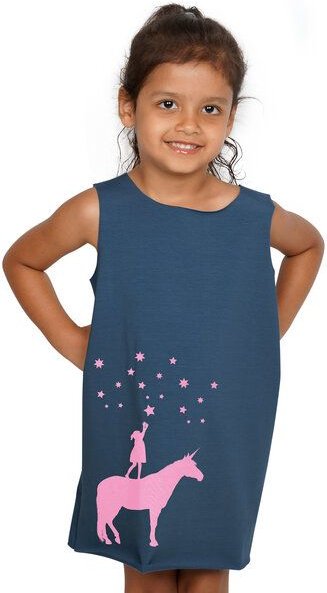 HANDGEDRUCKT "Wünsche" Kinder Biokleidchen (kbA)