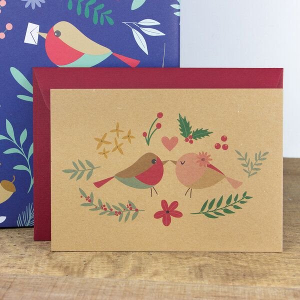 Bow & Hummingbird Postkarte Bird Love, wahlweise mit Briefumschlag