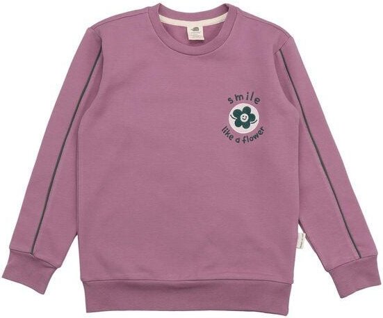 Kinder Sweatshirt GOTS zertifiziert, Bio-Baumwolle, altrosa, „Secret Garden“, weich & bequem, Langarm – Walkiddy