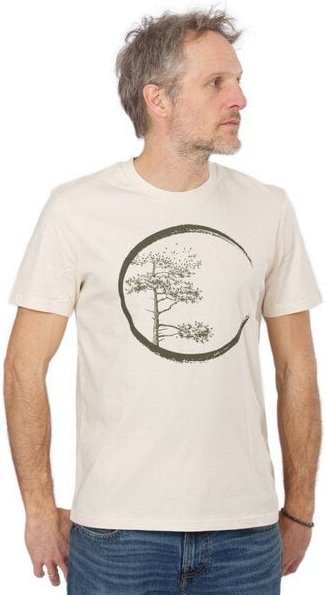 Life-Tree Organic Fairwear Shirt Men "Circle" in Burgundy / Ocre / Desert Dust