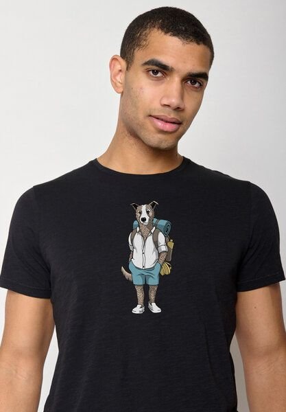 GREENBOMB Animal Dog Traveller Spice - Lässiges T-Shirt aus Bio-Baumwolle / hochwertiger Print / GOTS / Fair & Vegan