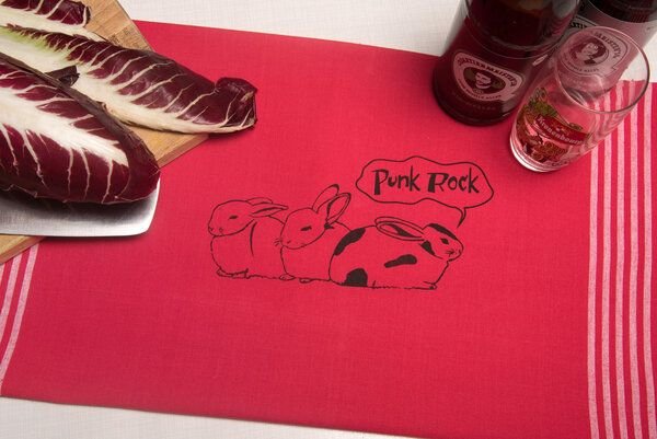 Hirschkind Bio-& Fair-Trade-Geschirrtuch "Punk-Rock"