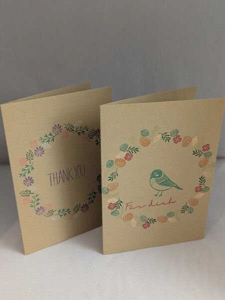 Fischer & See Weihnachts-Grußkarten Unikate 2er-Set