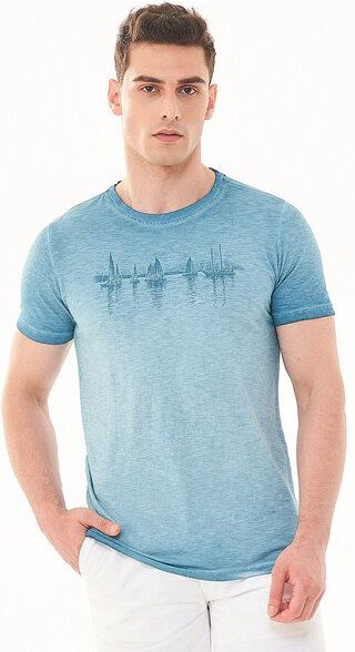 ORGANICATION Cold Pigment Dyed T-Shirt aus Bio-Baumwolle mit Print