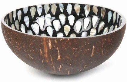 El Puente Kokosnuss-Schale "Sling" mit Perlmutt-Einlage