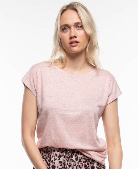 Alma & Lovis Elegantes Kurzarmshirt aus 100% Leinen-Jersey | Linen Short Pure