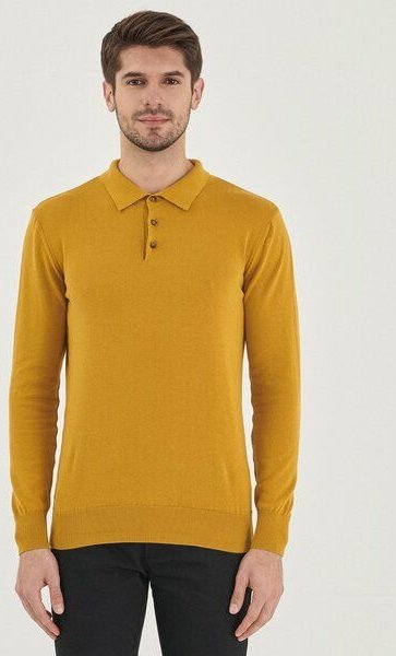 ORGANICATION Polokragenpullover aus Bio-Baumwolle
