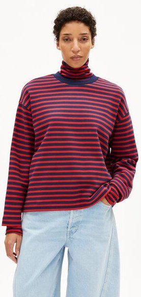 Thumbnail - ARMEDANGELS FRANKAA MAARLEN STRIPE Damen Sweatshirt aus Bio-Baumwolle