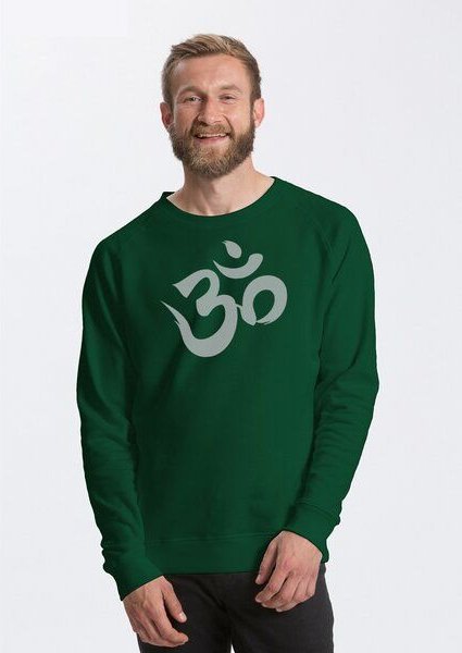 Peaces.bio - handbedruckte Biomode Bio Herren Sweatshirt Om