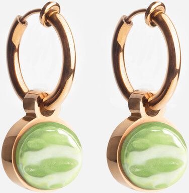 ALEXASCHA Roségold Clip Creolen mit Anhänger | Mix & Match