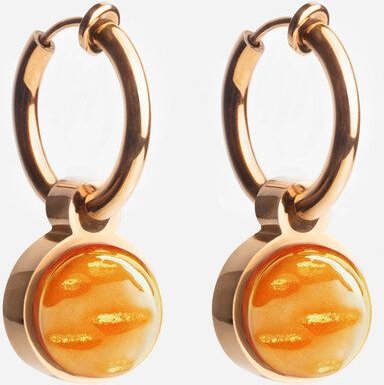 ALEXASCHA Roségold Clip Creolen mit Anhänger | Mix & Match