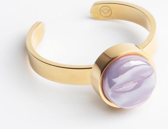 ALEXASCHA Größenverstellbarer Ring mit Stein | Goldring