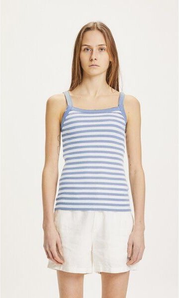 KnowledgeCotton Apparel Top - ROSE strap top gestreift - mit Bio-Baumwolle