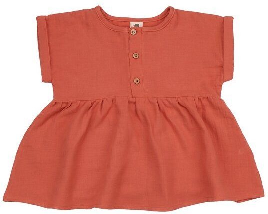 Kinderbluse GOTS zertifiziert – Bio-Baumwolle, Ockergelb, locker geschnitten | Walkiddy