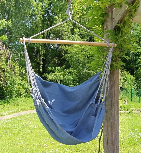 GLOBO Fair Trade Hängesitz "Denim" aus recyceltem Jeansstoff