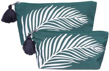 Schönes aus Indochina 2er-Set Kosmetiktaschen aus Upcycling-Baumwollstoffen