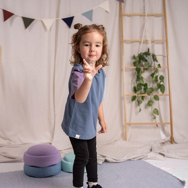 Vresh Clothing Mini Avve - 3-Farbiges Kinder T-Shirt aus Biobaumwolle