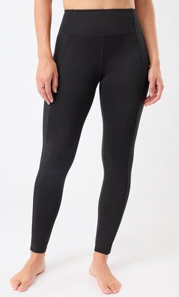 Mandala Rib Mix Legging - All Black