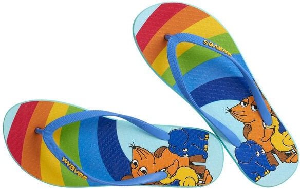Waves Kinder Flip-Flops Die Maus „Regenbogen“ Größe 30-34