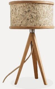 ALMUT von Wildheim Tischlampe Eiche mit Lampenschirm aus purem Almheu made in the Alps