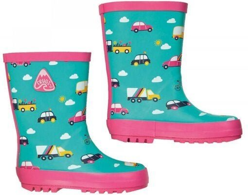 Frugi Gummistiefel Fahrzeuge - Aqua Rainbow Roads