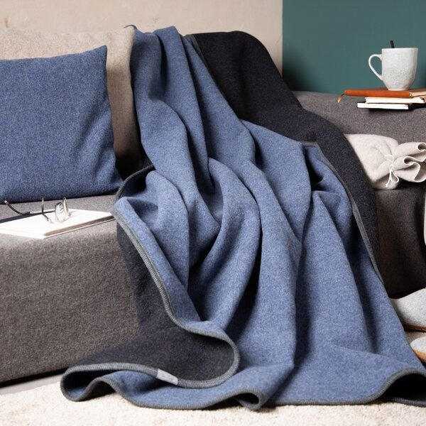 nahtur-design Lodendecke | Warme Wolldecke | Kuscheldecke aus 100% Schurwolle