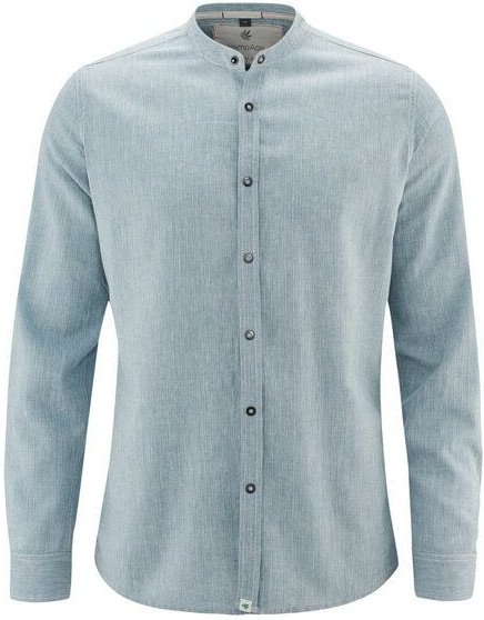 HempAge Herren Langarm Hemd Hanf/Bio-Baumwolle