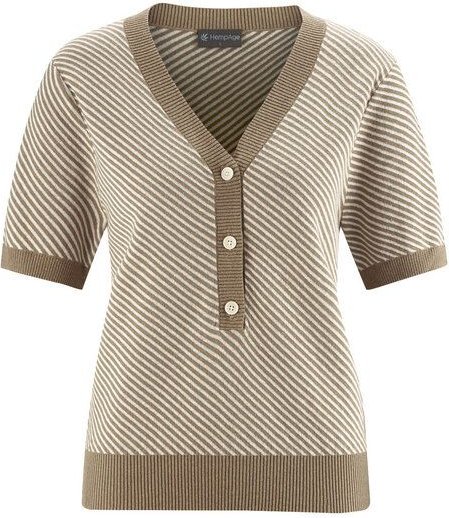 HempAge Damen Halbarmpullover Hanf/Biobaumwolle