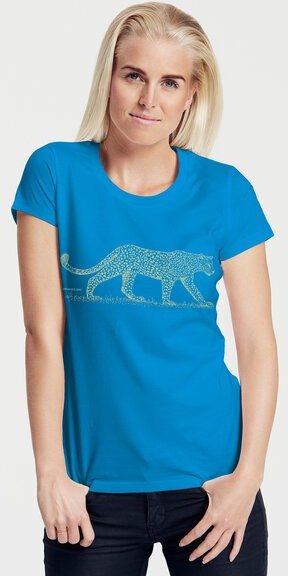 Peaces.bio - handbedruckte Biomode Bio-Damen-T-Shirt "Leopard"