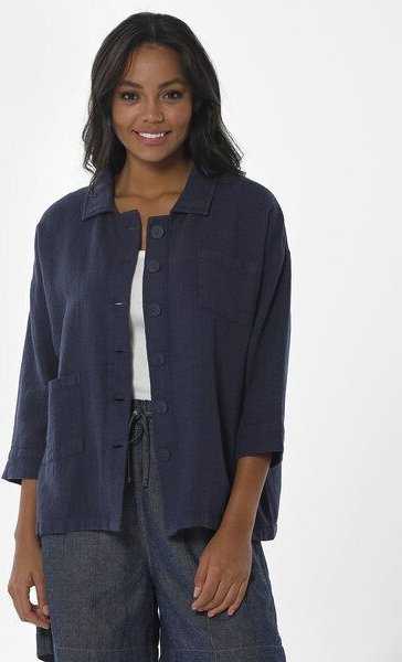 ORGANICATION Hemdbluse aus Leinen-Bio-Baumwolle Mix mit LENZING ECOVERO