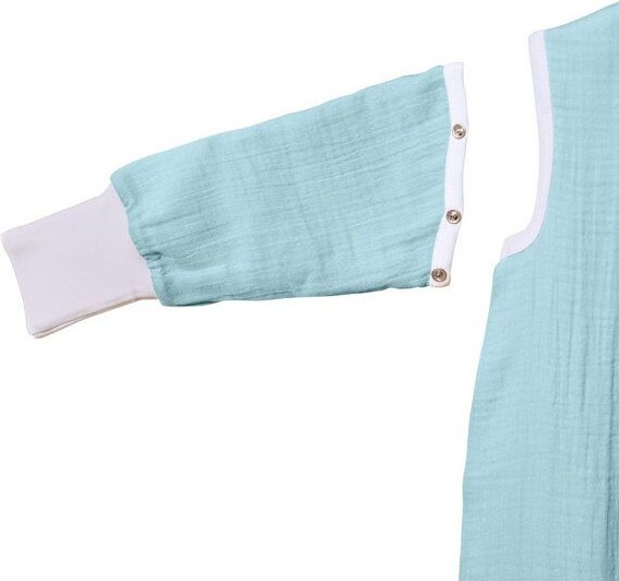 Mababu 0.5 TOG Musselin Sommerschlafsack mit Füßen & abnehmbaren Ärmeln