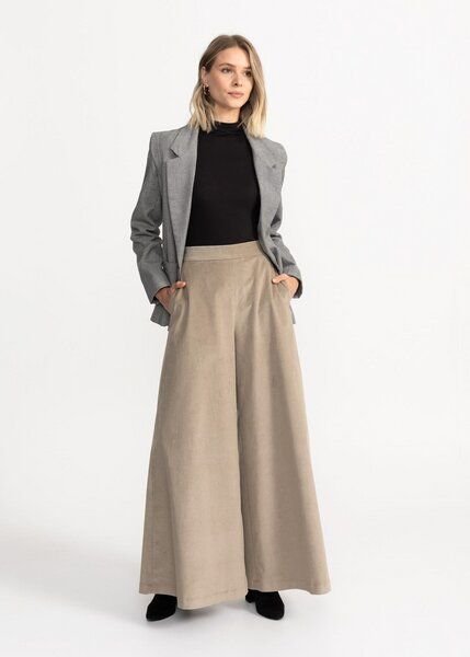 De IONESCU Damen Cordhose Palazzo – Bio & Fair produziert