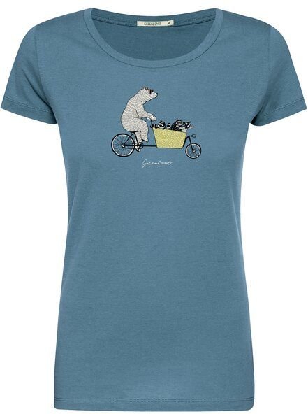GREENBOMB Print T-Shirt Bike Cargo Raccoon Loves
