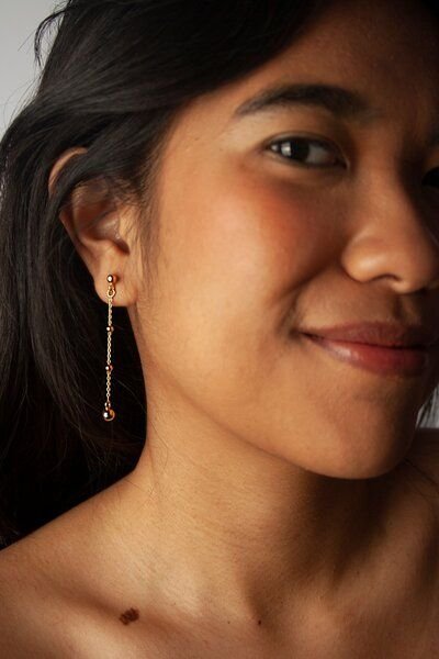 Ohrringe Gold Vermeil Kiwistories, nickelfrei Papayaa