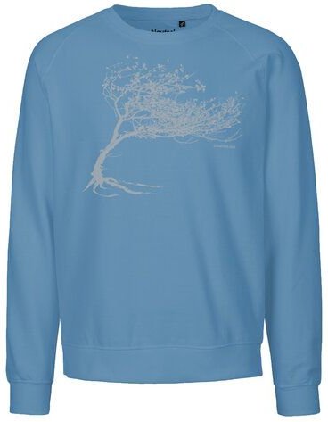Peaces.bio - handbedruckte Biomode Bio Damen-Sweatshirt Loose Fit Windy Tree