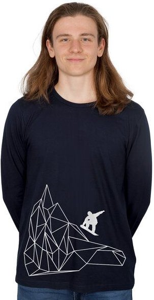 HANDGEDRUCKT "Origamipiste" Männer Longsleeve