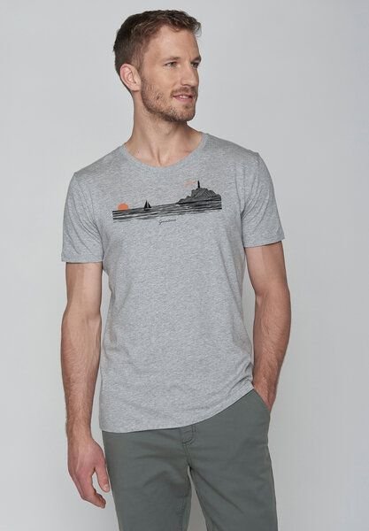 GREENBOMB Nature Evening Glow Guide - Sportliches T-Shirt aus Bio-Baumwolle / hochwertiger Print / GOTS / Fair & Vegan