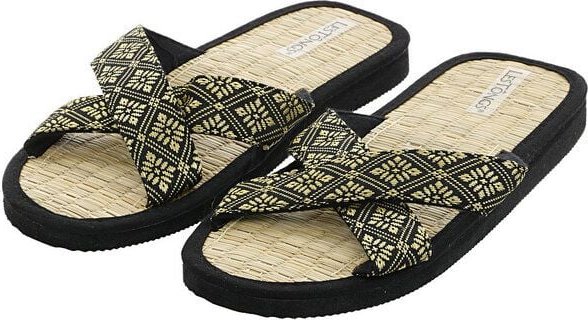 Les Tôngs JUNCUS-X Brokat gesunde Zimtlatschen - vegane Flip-Flops mit Zimtsohle
