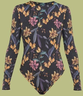 Atelier SNOW Langärmliger Body aus Bio-Baumwolle mit Muster