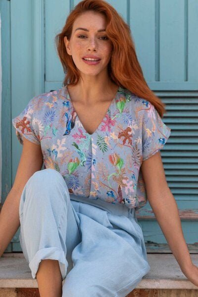 WiDDA berlin Bluse BEAT tropic Print aus ECOVERO®