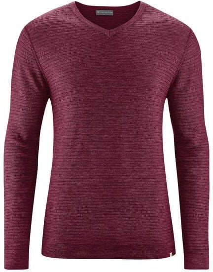 HempAge Klassischer V-Kragen Pullover Wolle/Hanf/Biobaumwolle