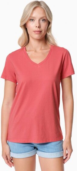 ORGANICATION TESSA | Basic T-Shirt aus Bio-Baumwolle mit V-Ausschnitt