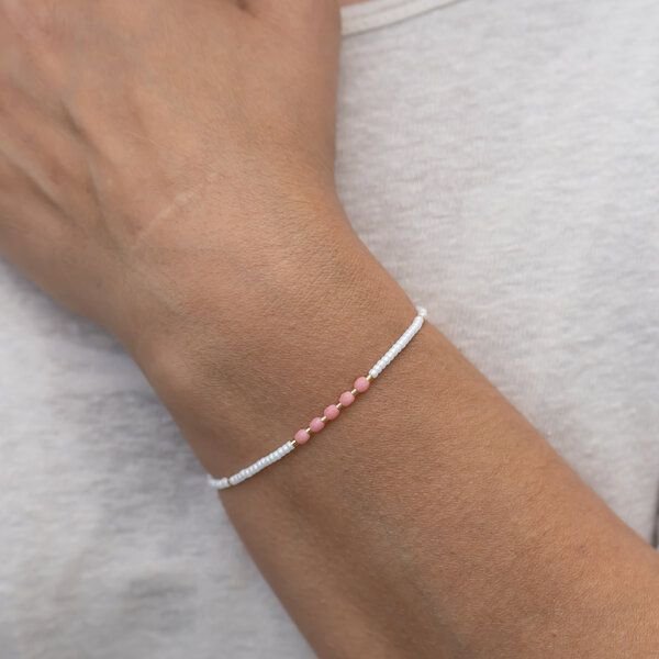 juni Veganes Boho Perlenarmband "Koralle"