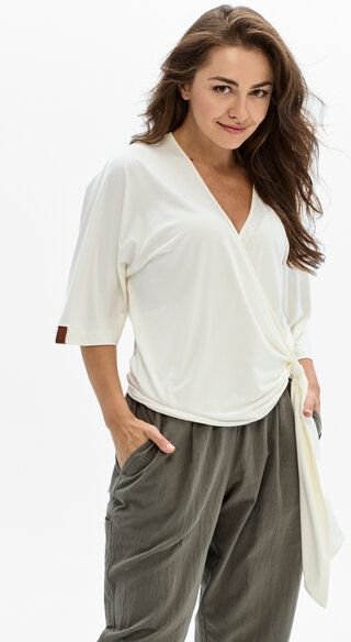 Bluse Lena – Wickeloptik aus Viskose – 3/4 Kimonoärmel – klassisch & bequem – 100% in EU fair produziert – KOKOworld