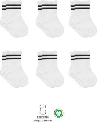 bistyle Socken 6er-Pack für Babys Babysocken Jungen Mädchen Kurzsocken gerippt