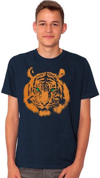 HANDGEDRUCKT "Tiger" Männer T-Shirt