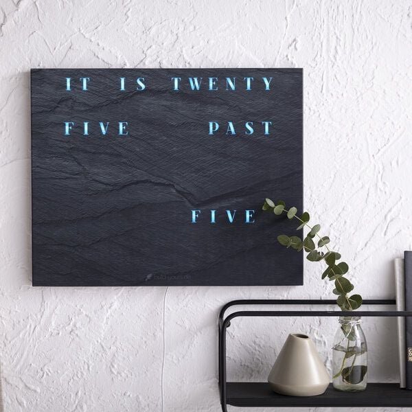 Thumbnail - build-yours Wortuhr WordClock Jupiter - LED Wanduhr - Schiefer, Space, Weißer Marmor uvm.