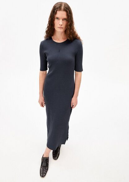 ARMEDANGELS SEHAARAA GMT DYE Damen Ripp-Jerseykleid aus Bio-Baumwoll Mix